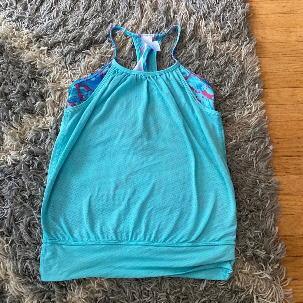 Ivivva Turquoise and Pink Tank Top